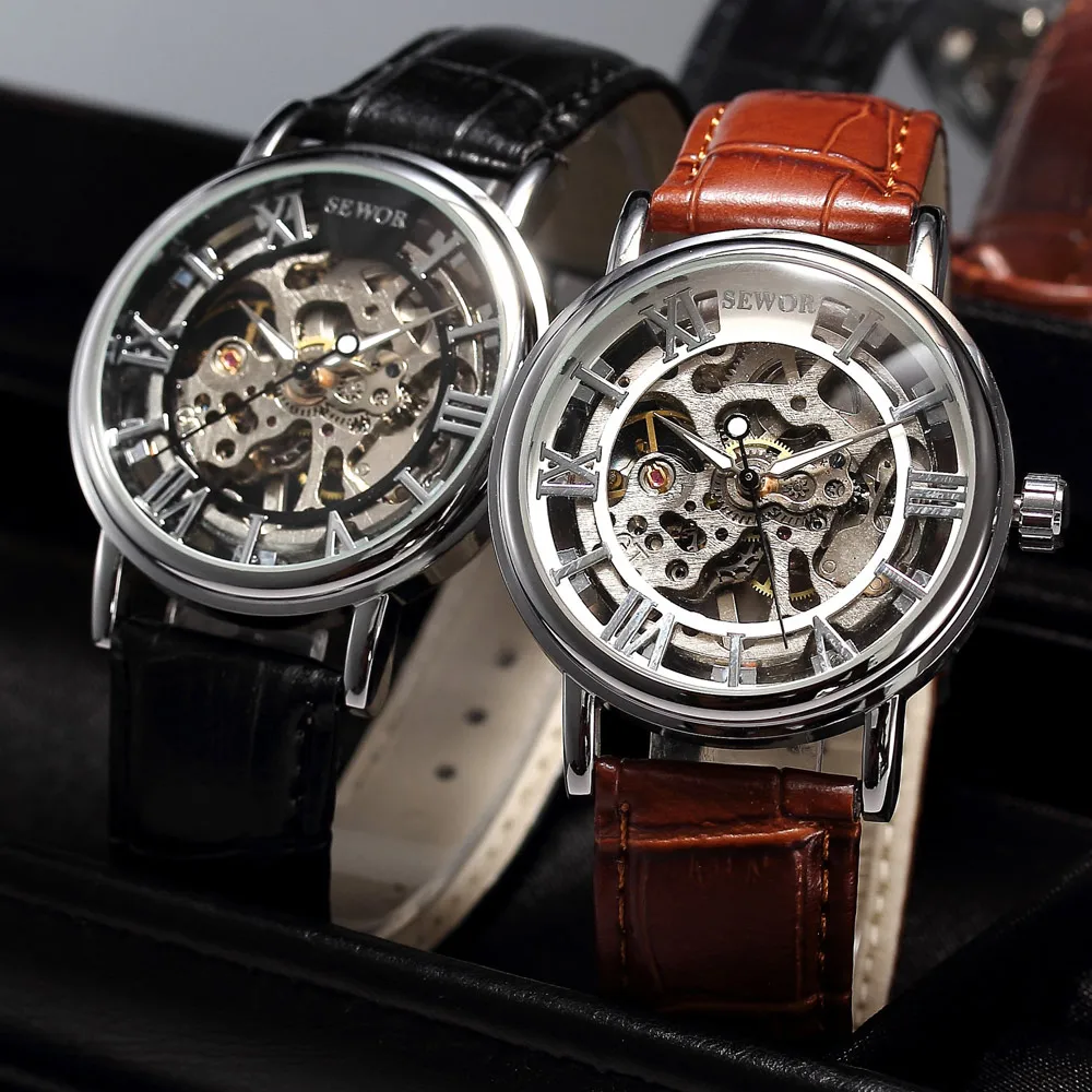 Часы наручные sewor Мужские механические брендовые дизайнерские модные роскошные