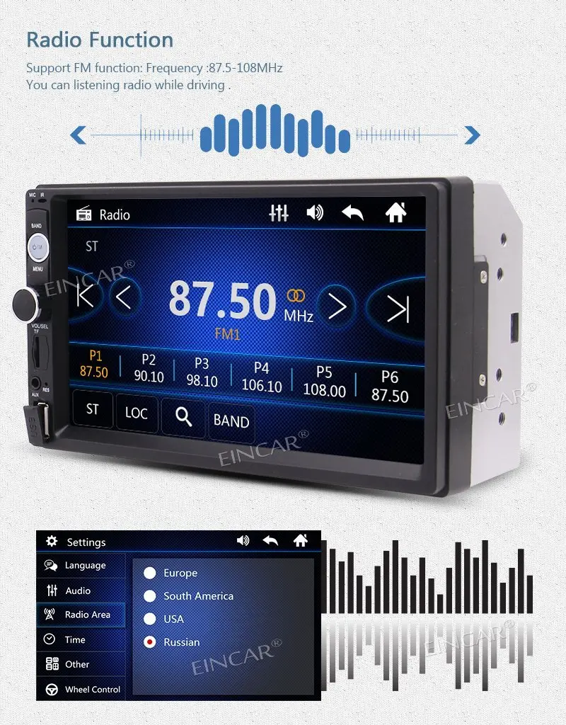 7 &quotBluetooth Авторадио в тире стерео MP5 плеер FM/sd/usb цифровой приемник беспроводной