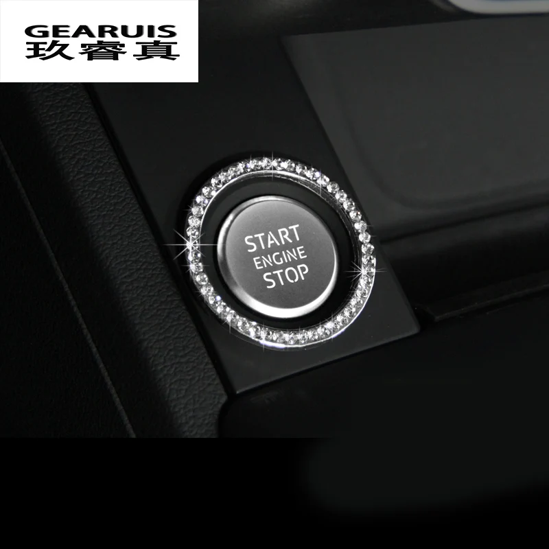 Стайлинг автомобиля переключатель зажигания декоративные крышки отверстие для