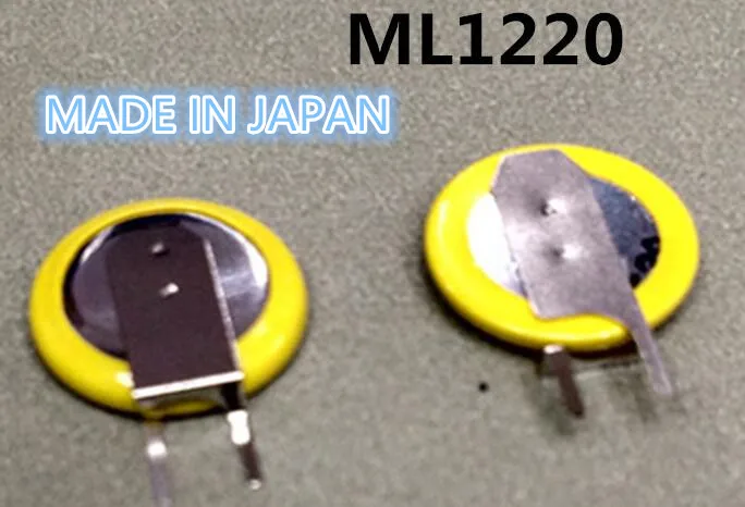 Новые оригинальные японские кнопочные батарейки ML1220 V типа для пайки 10
