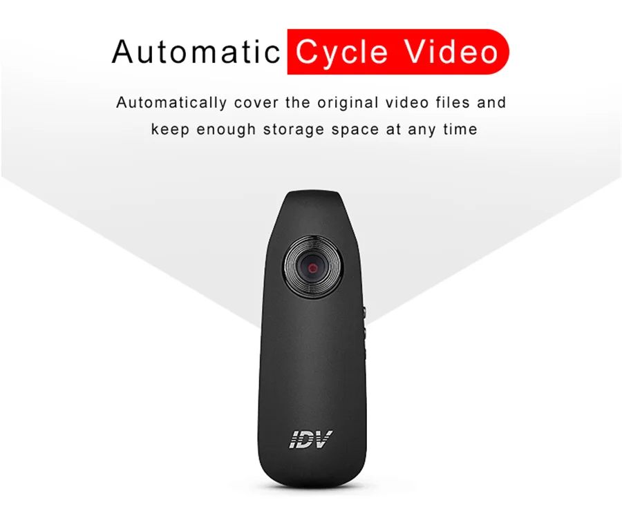 IDV007 Full HD 1080 P мини DV камера Dash Cam носимые тело велосипед H.264 видеокамера