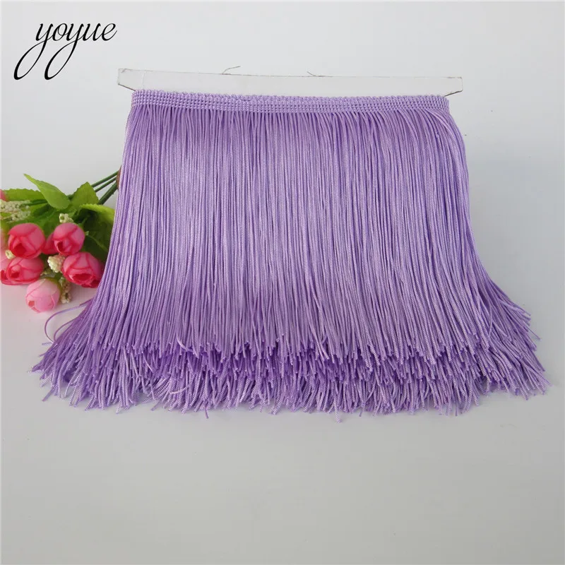 Light Purple YOYUE полиэстер 10 ярдов 15 см широкая кисточка кружевная бахрома отделка diy бахрома для пошив одежды бахромой Ремесло 31 Цвета - Цвет: Light Purple