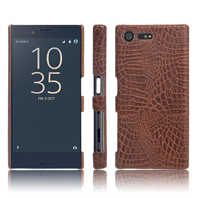 Роскошный чехол из крокодиловой кожи для Sony Xperia X компактный с рисунком