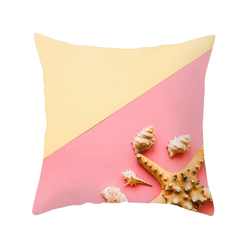 

Fuwatacchi Cute Starfish Printing Cushion Cover Animal Beach Ocean Pillowcase Sofa Chair Home Car Decor Throw Pillows Cover