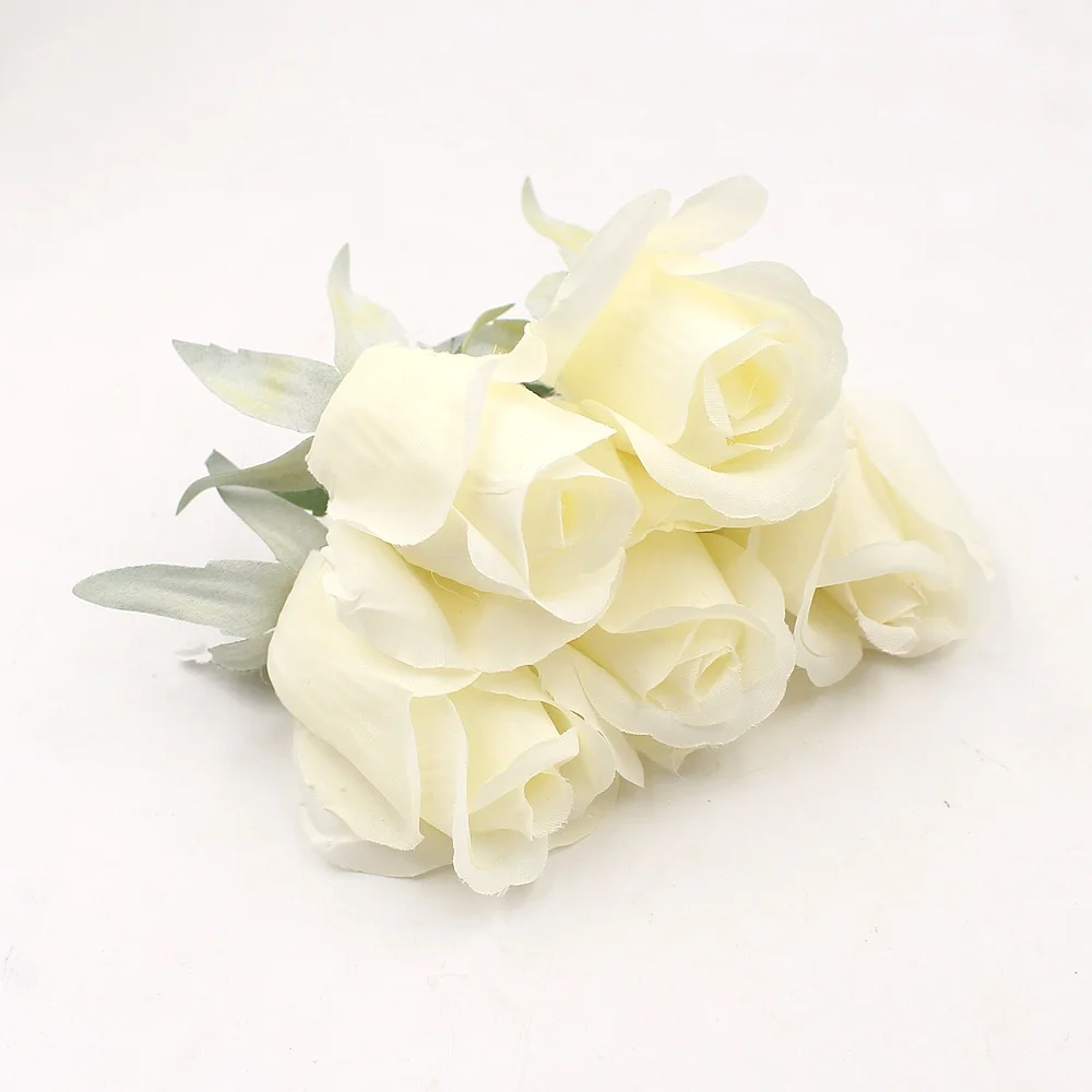 Milk White 5 шт. 7 см искусственные цветы тюльпаны для свадебного украшения Одежда из ткани шитье Рукоделие Искусство DIY ремесло принадлежности аксессуары - Цвет: Milk White
