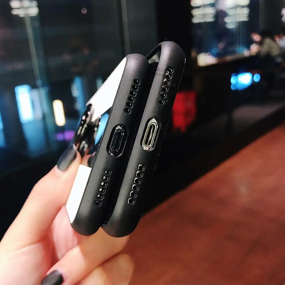 Чехол для iPhone 7 8 Plus X XS MAX тонкий мягкий ТПУ ударопрочный кожаный чехол-бампер с