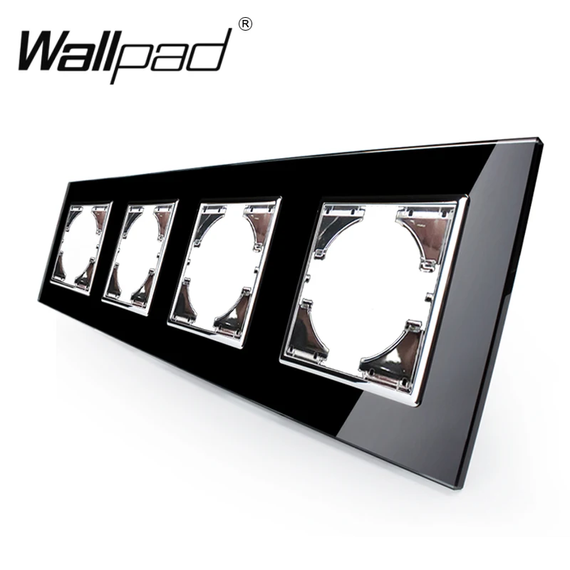 4 Frame Black DIY стеклянная рамка для модуля EU Sandard Temepred стеклянная рамка для обоев серии L6 - Цвет: 4 Frame Black