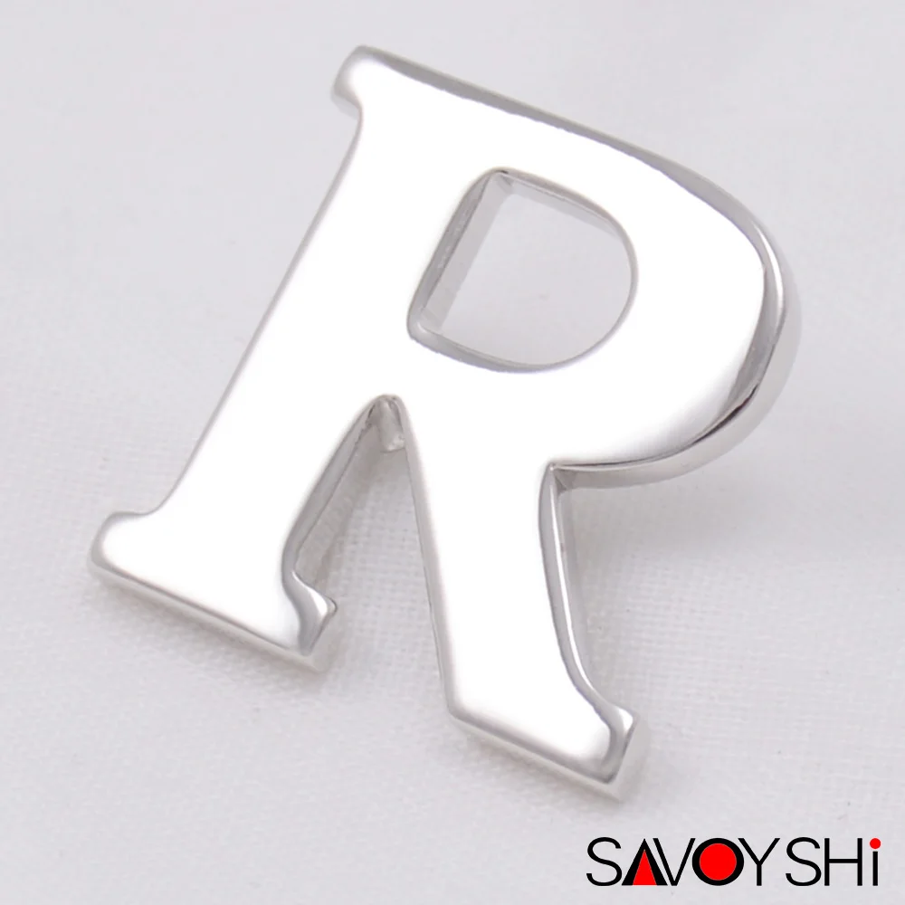 SAVOYSHI A to Z 26 металлическая брошь с буквами на булавке Женская Брошь для платья и пальто для мужчин брошь на воротник модное ювелирное изделие вечерние подарки - Окраска металла: R