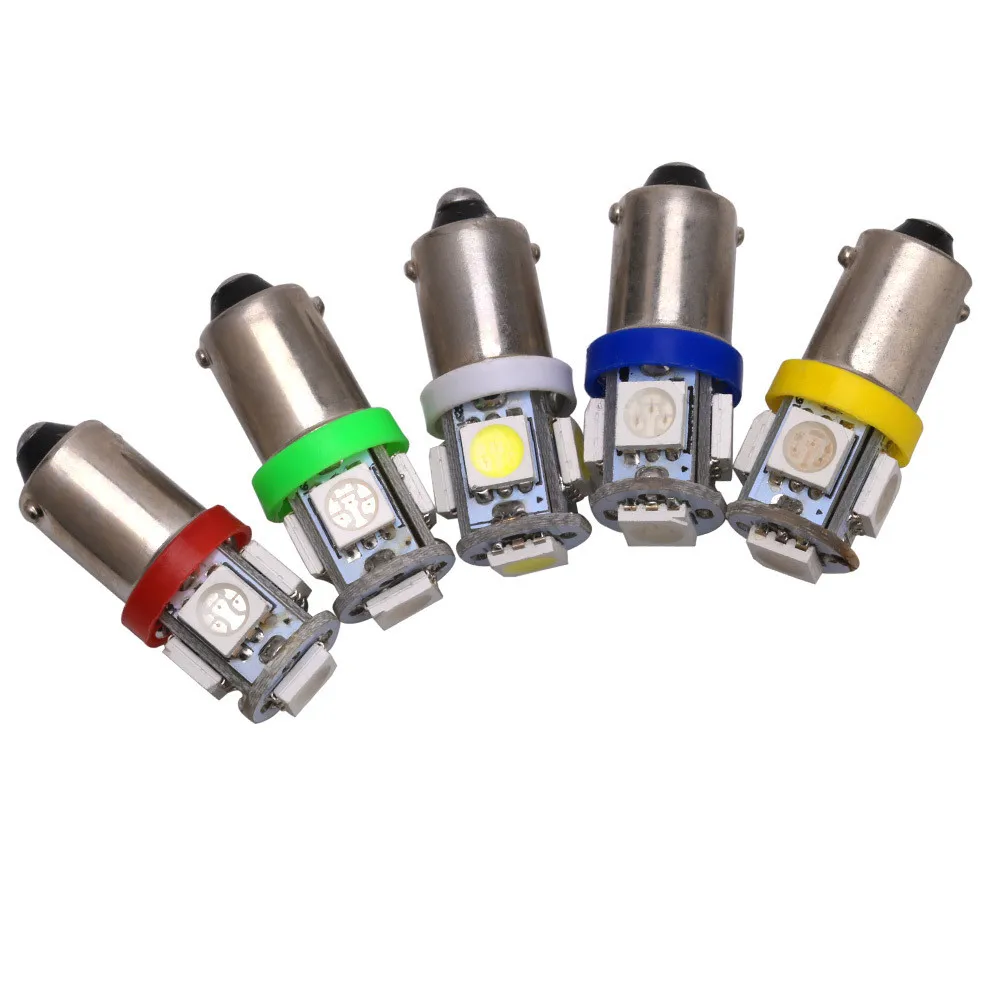 10 шт. T11 BA9S 5050 5 SMD светодиодный Белый Автомобильный светильник источник 12 В лампа