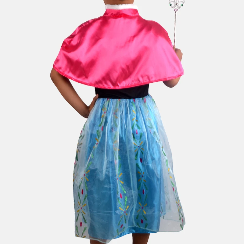 Бесплатная доставка костюм для девочек на Хэллоуин Эльза ледяная королева