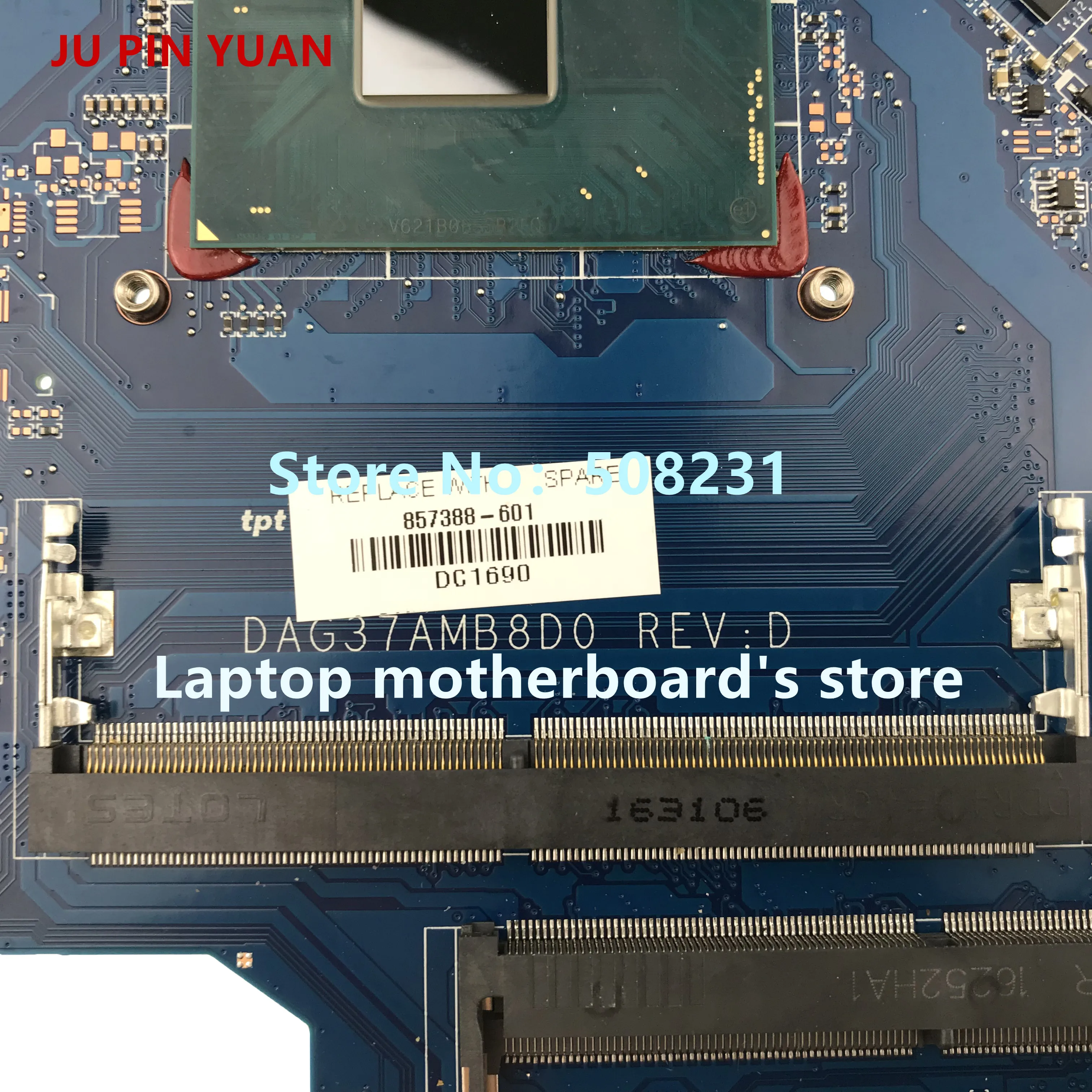 JU PIN Юань 601-903241 448.08J04.0011 для hp Pavilion x360 Кабриолет 13-u Материнская плата ноутбука PentN3710 полностью протестирована