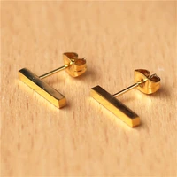 316 l stainless steel women men brief stud earrings gold plating good quality no easy fade allergy free