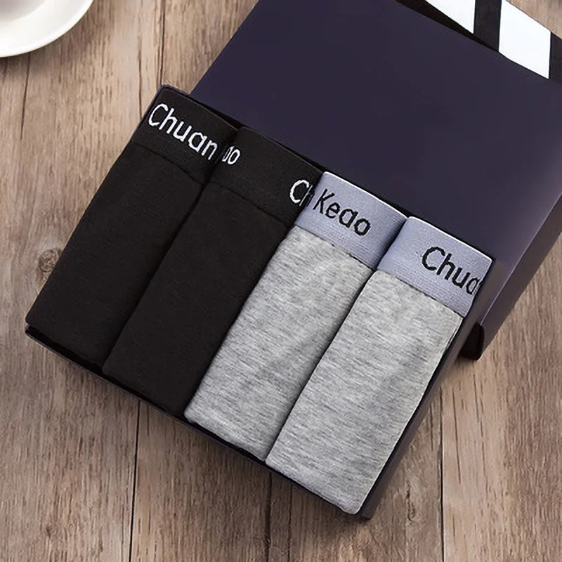 4 шт./компл. Мужское нижнее белье боксеры Высокое качество удобные хлопковые