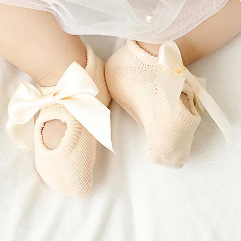 3 пары/компл. хлопковые носки для маленьких девочек Bebe нескользящие носки-тапочки