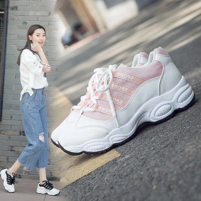 Кроссовки из сетчатого материала для женщин 2019 Год Тренажеры Tenis Masculino Adulto Zapatillas mujer Deportiva - обувь для бега и спортивных прогулок.