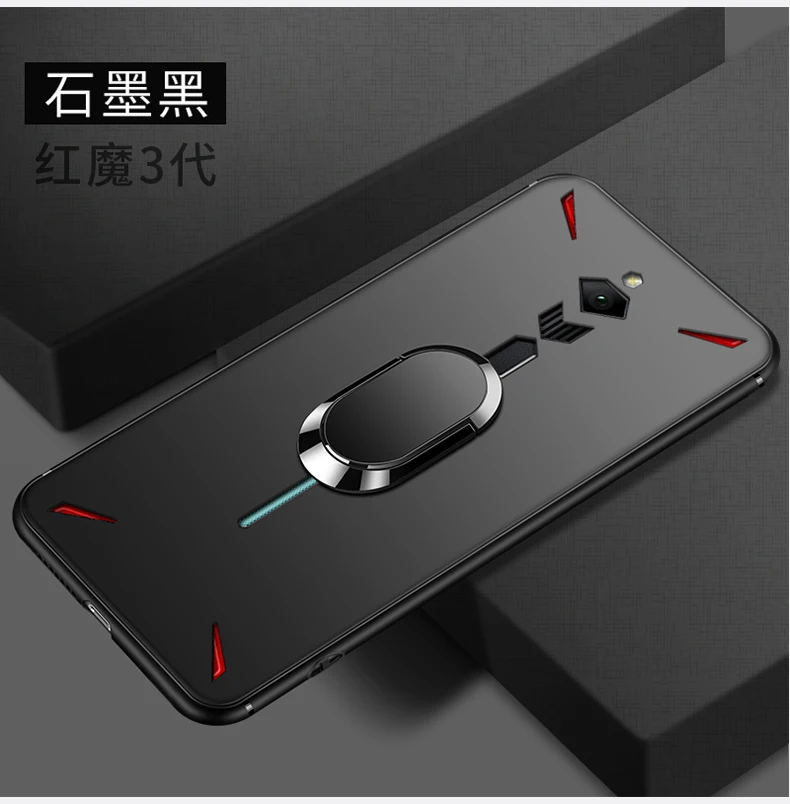 Для zte Nubia Red Magic 3 Чехол Magic3 мягкий чехол Магнитный магнитный автомобильный чехол с кольцом для пальца для zte Nubia Red Magic 3