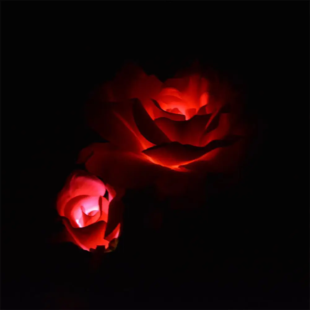 LumiParty 2LED Waterproof Solar-powered Rose Lawn Lamp Outdoor Landscape Light Yard Garden Decoration (2 Head per Lamp) | Лампы и