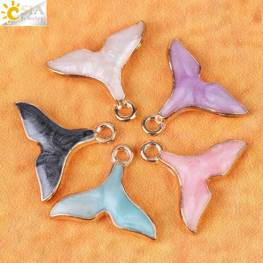 Металлические эмалированные бусины CSJA из сплава для изготовления ювелирных