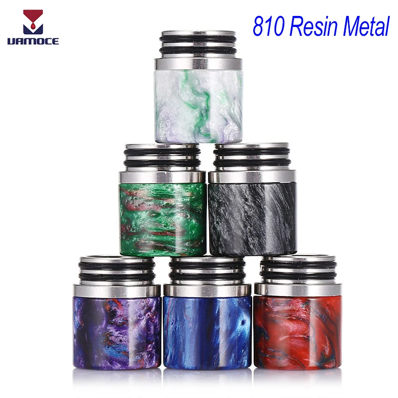 810 капельный наконечник из смолы Driptip нержавеющей стали Vape Капельное Mtl мундштук
