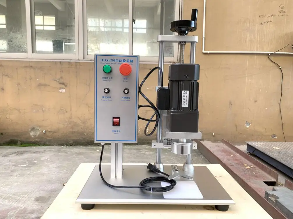 Настольная автоматическая укупорочная машина для завинчивания бутылок Jerrey Can Meatl