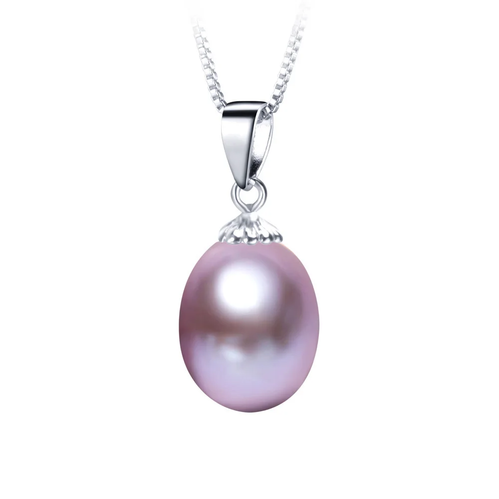 2016 Fashion Black pearl necklace pendant Hot selling 925 sterling silver jewelry for women 8-9mm with gift box | Украшения и