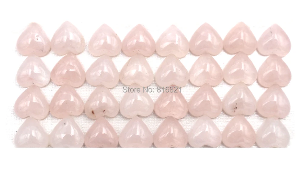 8mm Rose Quartz stone Heart Dome CABs Cabochons Flat Backed Cabochon | Украшения и аксессуары