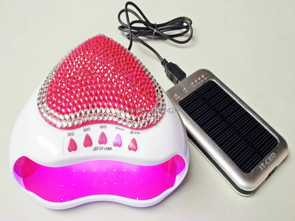 Бесплатная доставка Сердце Форма 5 Вт USB/Батарея/адаптер Led УФ лампы отверждения