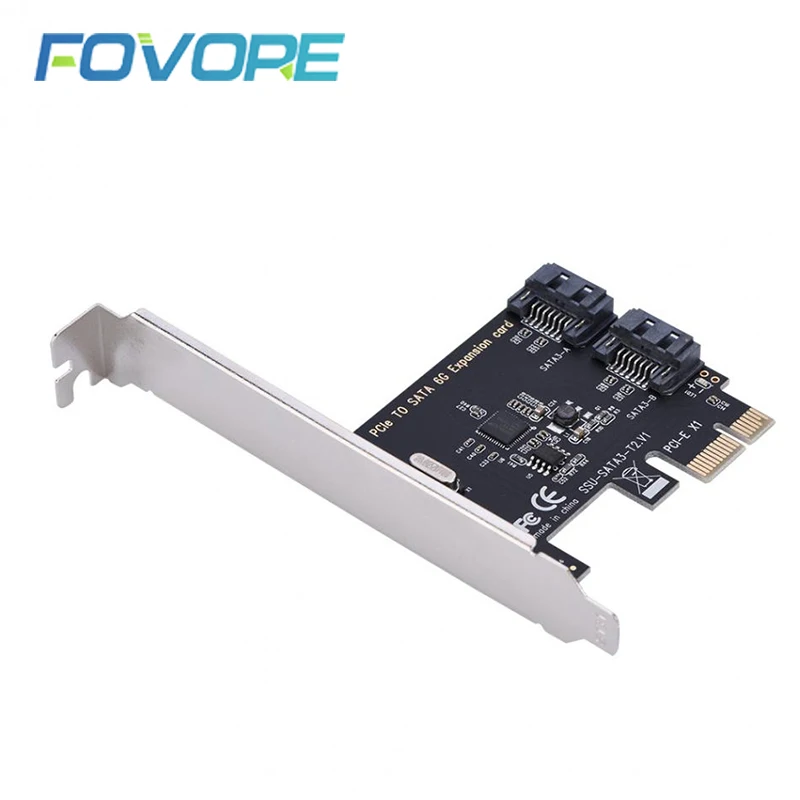 Плата расширения SATA 2 порта 3 0 III 6 Гбит/с PCI e плата express адаптер к PCIe с