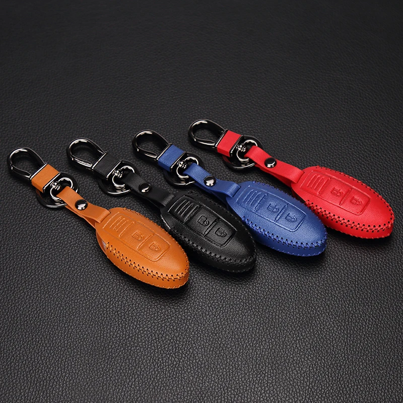 Кожаный чехол для ключей Nissan Infiniti EX FX G25 G37 FX35 EX25 EX35 FX37 EX37 Q60 QX50 QX70 3 кнопки|leather key cover