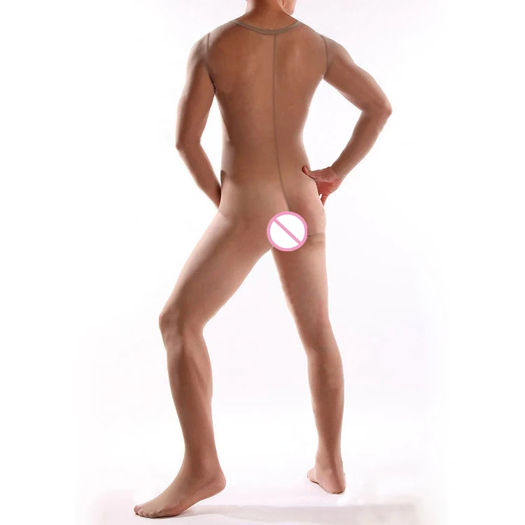 Сексуальный экзотический Мужской Прозрачный комбинезон с длинным рукавом для