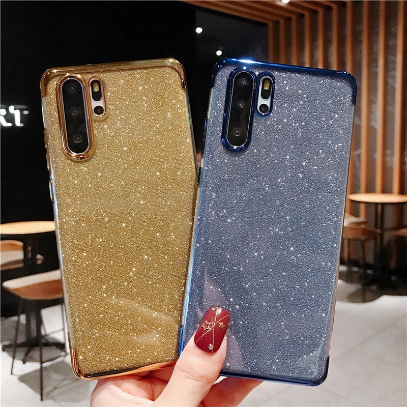 Роскошный блестящий чехол для телефона Huawei honor 7A 7X8 8X 8A Max 9 9i 10i 20i V 10 Lite 20 Pro Play Мягкий силиконовый чехол с блестками