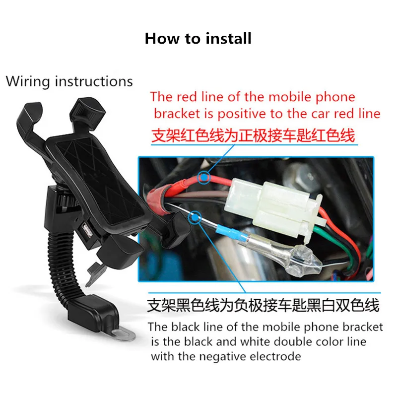 e bicycle motorcycle mobile phone holder charger support smartphone support scooter charger 3 5 7 inch free global shipping