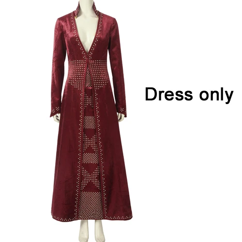 Cersei Lannister/костюм для косплея; костюм на Хэллоуин; костюм для косплея; костюм для игры престолов; 8 сезон; платье королевы Серсеи Ланнистер - Цвет: Dress only