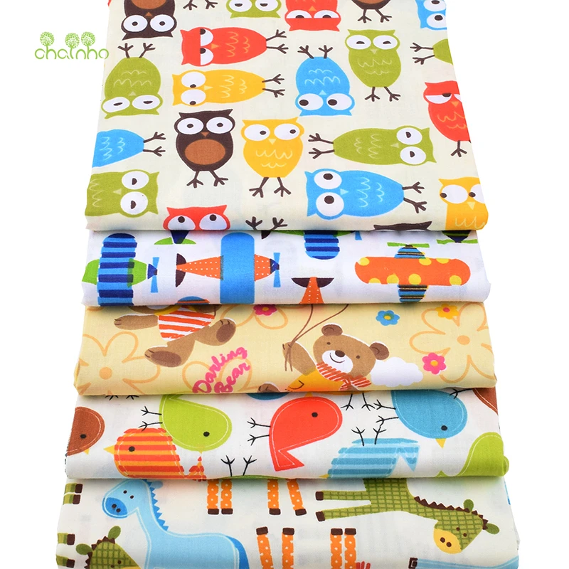 

Chainho,Cartoon Printed Twill Cotton Fabric, DIY Quilting Sewing For Baby&Children Sheet,Pillow,Cushion,Toys Material,Half Meter