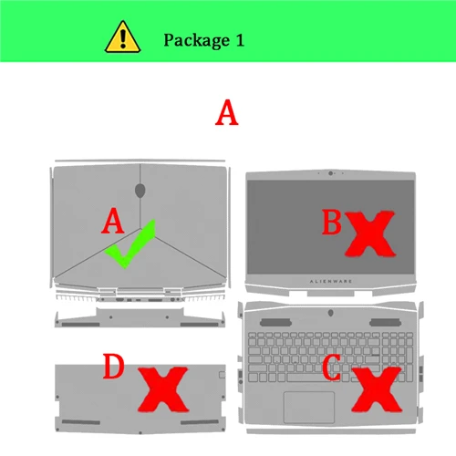 Package-1 A Тетрадь кожи ноутбук Стикеры для Alienware 15 M15X R2 R3 R4 AW15R2 ALW15C AW15R4 M15 ноутбук защитная пленка - Цвет: Package-1 A