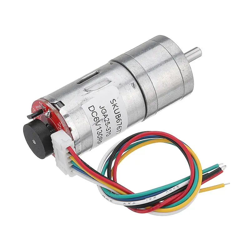 1 шт. 25GA370 DC 6V микро редукционный мотор с кодировщиком редуктор скорости