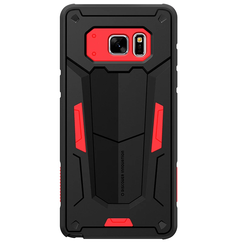 red Противоударный чехол для samsung Galaxy Note 7 Note fe(Fan Edition) Nillkin Defender прочная Защита задняя крышка жесткие для телефона оболочка - Цвет: red