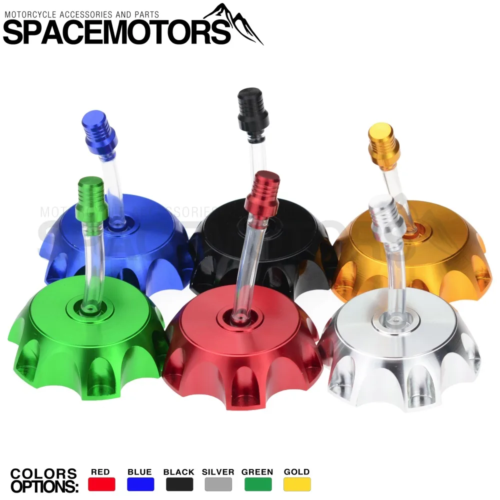 Зеленая алюминиевая крышка топливного бака с вентиляцией для питбайка мотоцикла