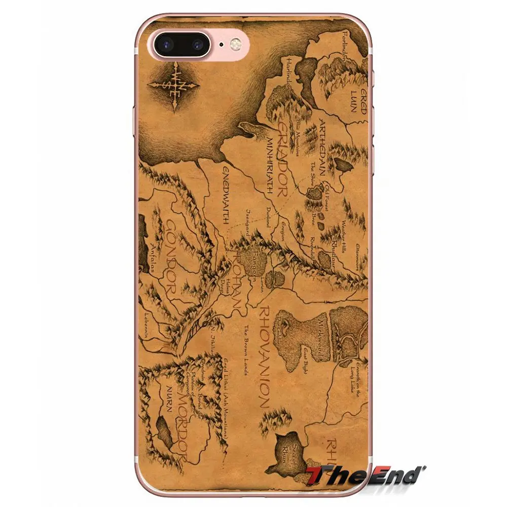 Мягкий чехол для iPhone X 4 4S 5 5S 5C SE 6 6S 7 8 Plus Samsung Galaxy J1 J3 J5 J7 A3 A5 2016 2017 Властелин колец