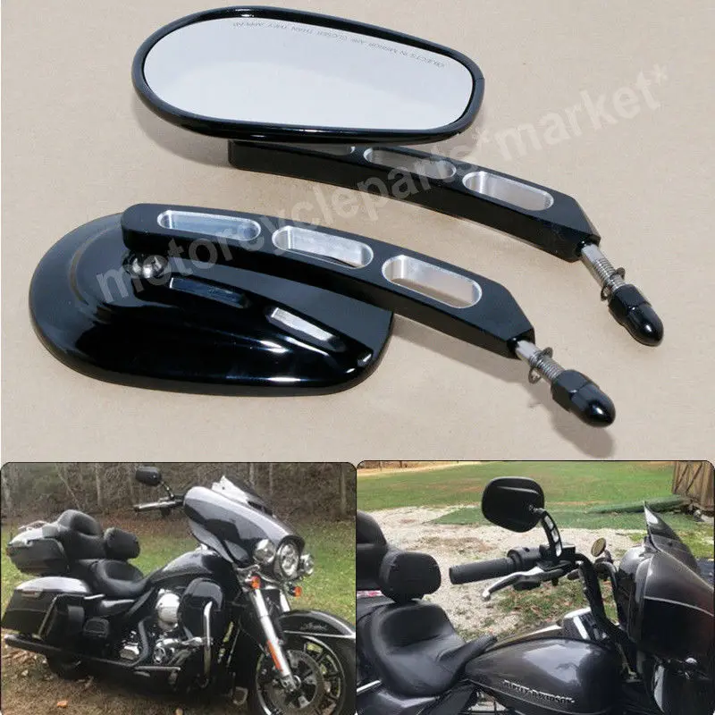 Мотоцикл Универсальный 8 мм заднего вида боковые зеркала для Harley Road King Touring XL883 Sportster 1200 XL1200C Fatboy Dyna Softail
