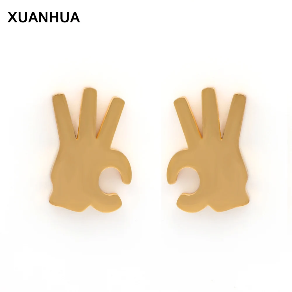 Модные трендовые серьги XUANHUA из титановой нержавеющей стали женские Модная