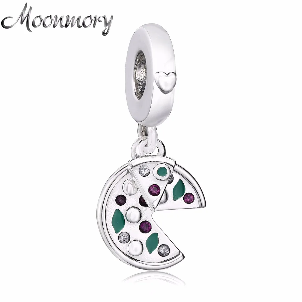 Moonmory стерлингового серебра 925 осень страсть для пиццы Красивая подвеска подвесные женские украшения делая женский браслет