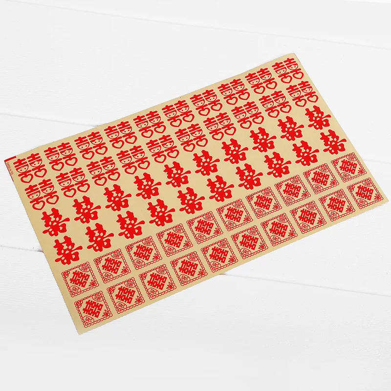 3 вида стилей 1 шт. мини свадебные наклейки на конверте красный двойной счастье