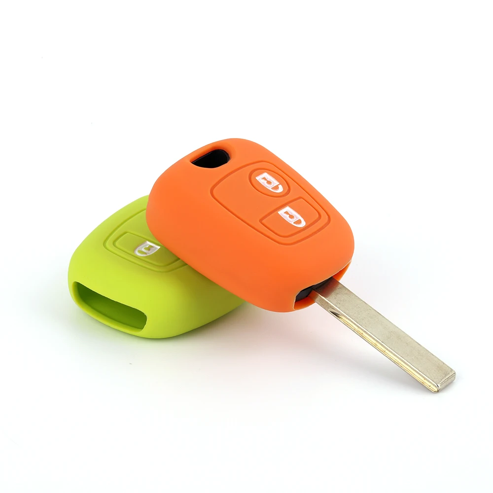 Buy 2 send one Silicone Car Key Cover Holder for Peugeot 206 307 207 408 For Citroen C2 C3 C4 Soft Rubber Button Fob Case | Автомобили и