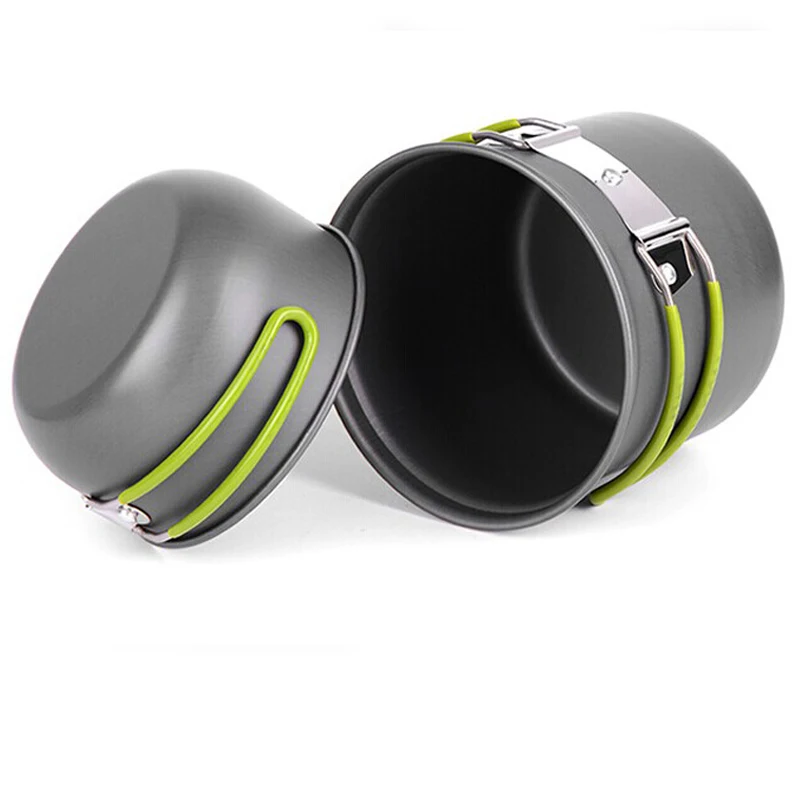 Уличная посуда для кемпинга алюминиевые кастрюли сковороды миски со складными