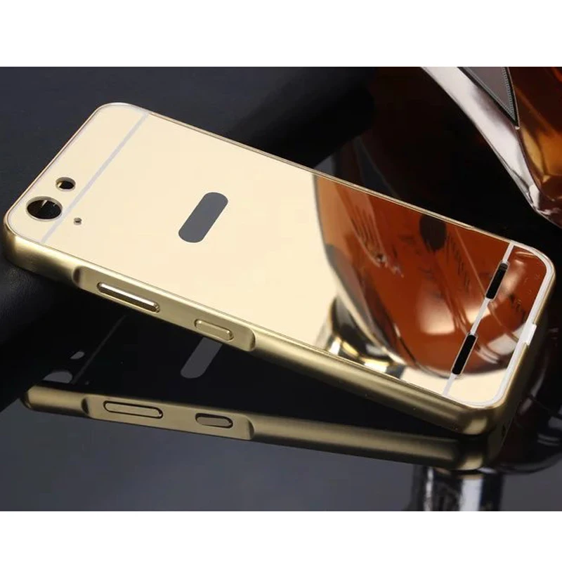 Мода Подарок Роскошные Золотое Покрытие Алюминий Металлический Каркас + Зеркало