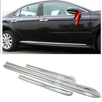 ABS Chrome Car Side Door Body Molding Plate Cover Sticker Glossy Silver Auto Accessories Trim For Toyota Camry 2018 Car Styling