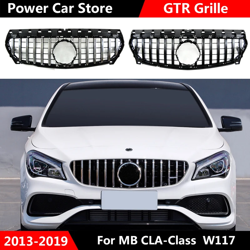 GTR Стиль автомобилей Передняя решетка гриль для Mercedes Benz W117 CLA180 CLA200 CLA250 CLA260 CLA45 Для AMG 2013-/