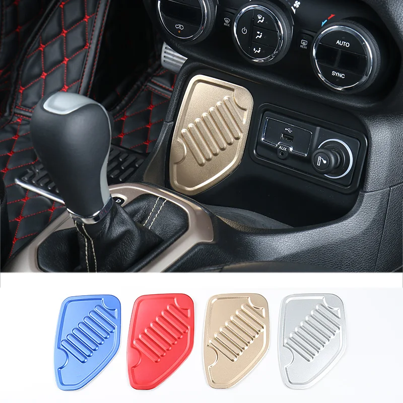 

SHINEKA Interior USB Adapter Connector Jack Left Side Decoration Flat Cover for Jeep Renegade 1.4T 2016+ Car Styling