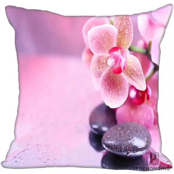 Square Pillowcases Заказная декоративная наволочка цветы Орхидея квадратная Наволочка на молнии 35X35,40x40,45x45 см(одна сторона) 180522-09 - Цвет: Square Pillowcases